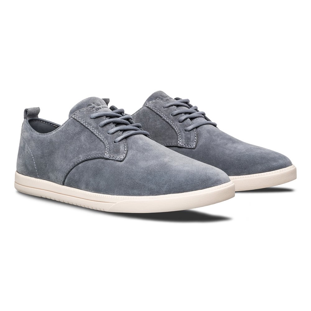 CLAE ELLINGTON Shoes Mens USA543-S18 In Pearl Grey Sued